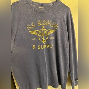 Old Navy blue Garment-Dyed Shirt NWOT